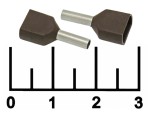 Клемма концевая (НШВИ) 1.5ммx2 2.6/8 (1.7мм/12мм) коричневая (SQ0521-0006)