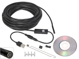 Видеокамера USB/micro USB инспекционная 6LED 5.5мм 10м эндоскоп IP67