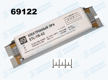 ЭПРА для люминесцентных ламп T8 1*18W ASD ETL-118-A2