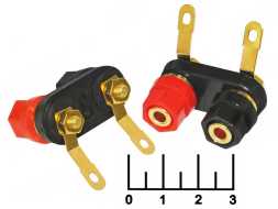 Клемма банан 2 гнезда gold 38*16 (1-750G)