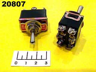 Тумблер 250/10 KN3C-203A 3-х позиционный с фиксацией 6 контактов (винт)