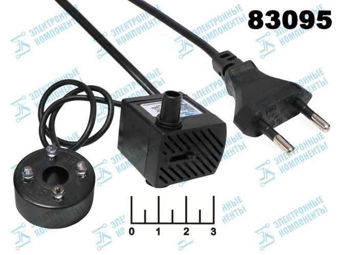 Насос для фонтана 220V 3W 180л/час с подсветкой JK-180/HZ-300