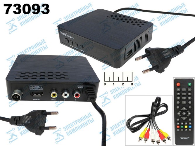 Ресивер цифровой телевизионный DVB-T2 Pantesat HD-3820 T2 + медиаплеер (черный)