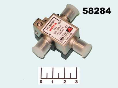 Телевизионный антенный разветвитель 1WAY 5-862 MHz 6dB проходной mini SA-6 Luxmann