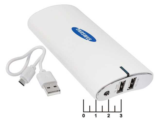 Power Bank 2USB 5V 2.1A 20Ah - вход micro USB UD-35
