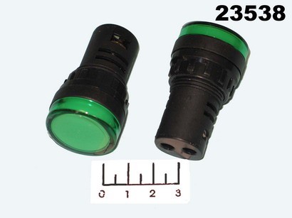 Лампа 220V в плафоне LED зеленая AD16-22DS