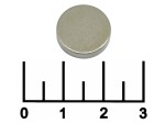 Магнит D 13*3 диск неодимовый (~2.5кг)