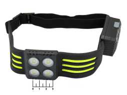 Фонарь налобный 4+6 светодиодов аккумуляторный с датчиком движения HT-3022B-3 5 режимов (з/у Type C)