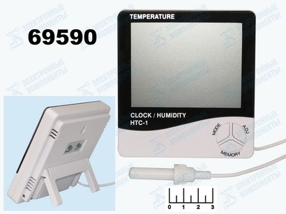 Термометр-гигрометр электронный HTC-1 + термодатчик