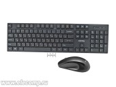 Комплект клавиатура+мышь USB беспроводной Smartbuy SBC-240385AG-K (черный) (бесшумная мышь)