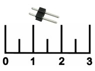 Разъем PLS-2 штекер шаг 2.54мм черный