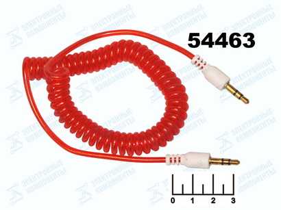 Шнур AUD 3.5-AUD 3.5 стерео 1м витой gold пластик silicon (розовый) (AUX) G-11