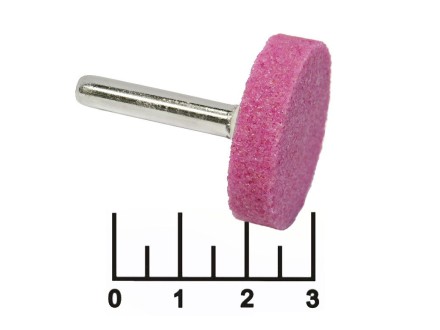 Камень цилиндр 6мм 32*8мм абразивный розовый 36953