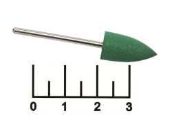 Бор для полировки 2.3мм конус резиновый зеленый