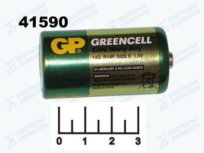 Батарейка C-1.5V GP Greencell 14G R14