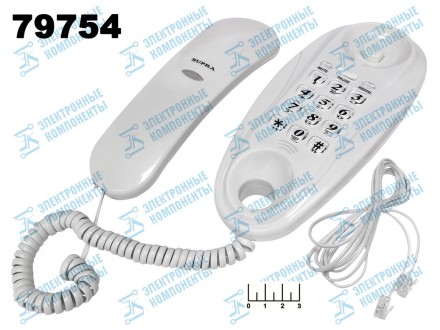 Телефон проводной Supra STL-112 (белый)