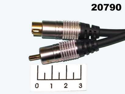 Шнур 1RCA-mini DIN 4pin 1.5м gold металл composite Luxmann