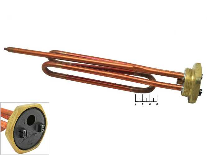 Тэн для водонагревателя 2000W RCT 275мм (резьба 42мм) под анод M6 (20251)