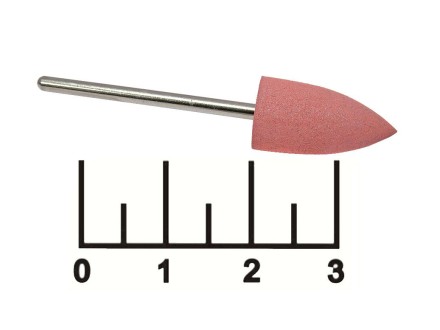 Бор-фреза конус 2.3мм резиновый розовый