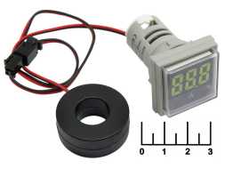 Амперметр 0-100A AD16-22AMS (20-380V) белый 22мм (28*28мм)