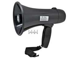 Мегафон ручной ЭМ-10СЗ с сиреной + запись (черный)