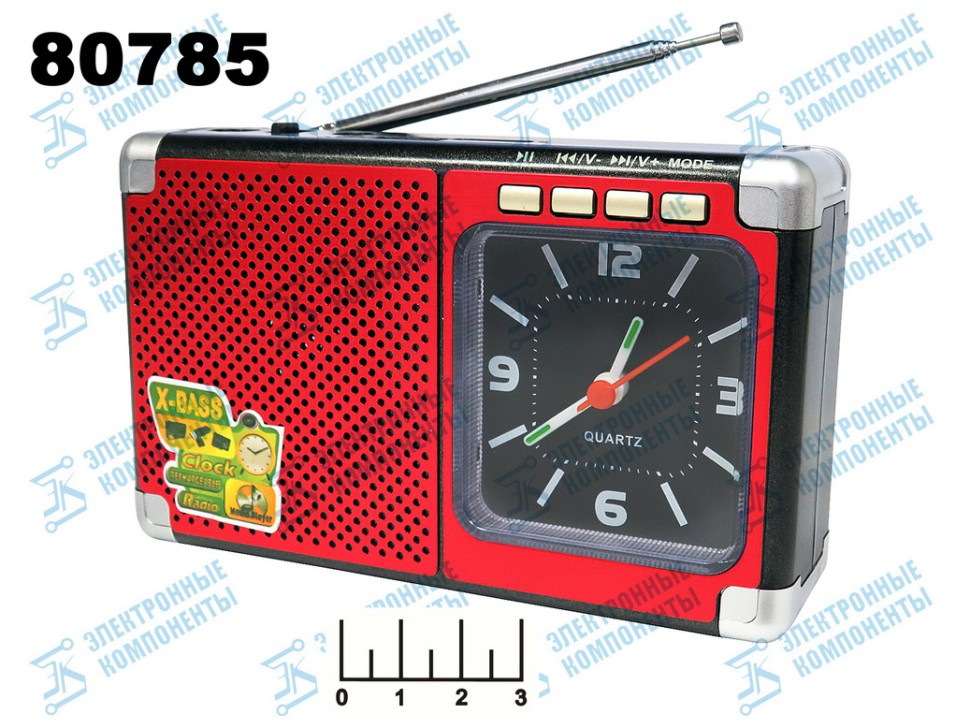 Радиоприемник Meier M-202U + USB/SD/micro SD + часы аккумуляторный