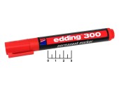 Маркер перманентный 1.5-3мм Edding E-300 красный