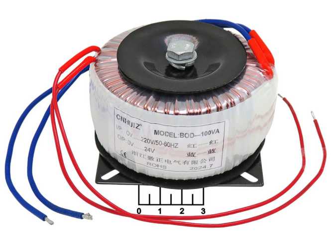 Трансформатор тороидальный BOD-100VA 24V 2.1A