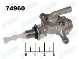Кран для бака бензогенератора 10мм №010322(M10) резьба наружная с отстойником