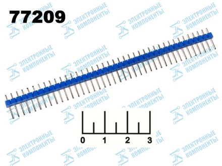 Разъем PLS-40 штекер шаг 2.54мм синий