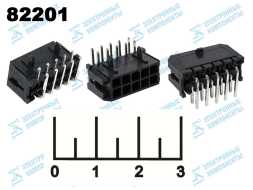 Разъем 10pin штекер на плату MF3-2*5 RA угловой