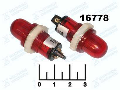 Лампа 220V в плафоне красная