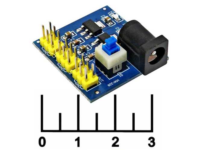Радиоконструктор Arduino модуль питания HW-228 вх:6-12V вых:3.3V/0.7A 5V/0.7A