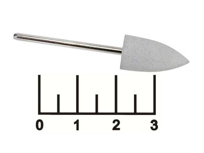 Бор для полировки 2.3мм конус резиновый белый