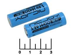 Аккумулятор 3.2V 0.5A 14430 плоский плюс Nicjoy (LiFePO4)