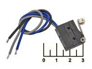Кнопка тактовая влагозащищенная на проводе с рычагом КВП905-200F06W1-T127 3 провода черная