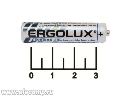 Аккумулятор AAA 1.2V 0.8A Ergolux Ni-MH