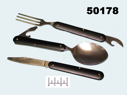 Инструмент складной карманный B-01 (вилка+ложка+нож+открывашка) (Multi Tools)