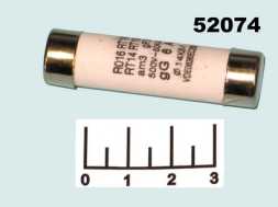 Вставка плавкая керамическая R016 RT19 RT14 RT18 6A 14*51 (предохранитель)