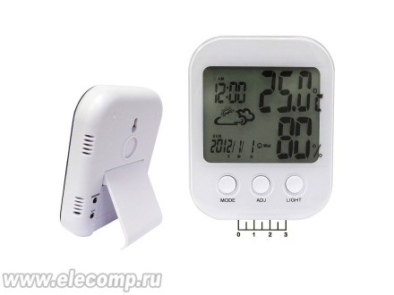 Термометр-гигрометр электронный TH-202 + часы