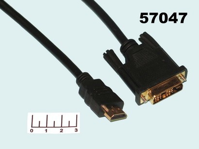 Шнур DVI-HDMI 1.8м gold Gembird/Cablexpert
