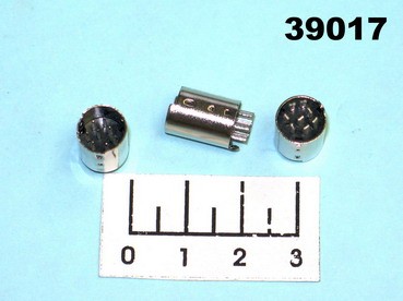 Разъем mini DIN 8pin штекер под пайку
