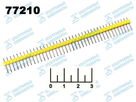 Разъем PLS-40 штекер шаг 2.54мм желтый