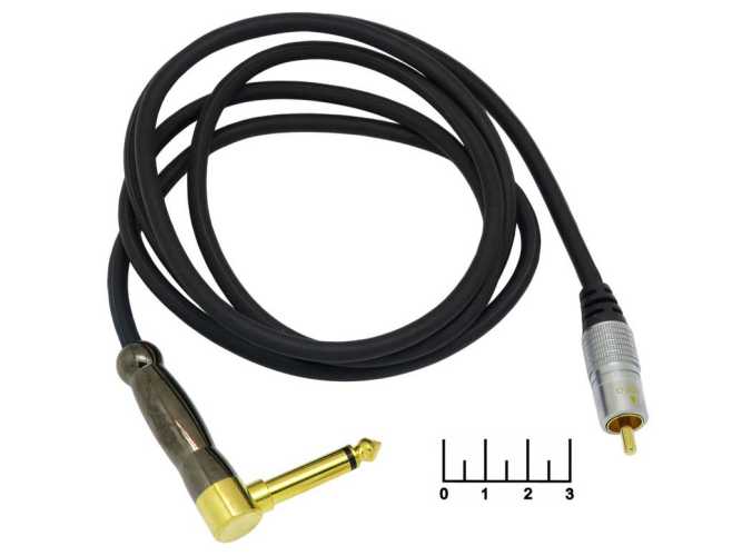 Шнур 1RCA-AUD 6.3 моно 1.5м угол
