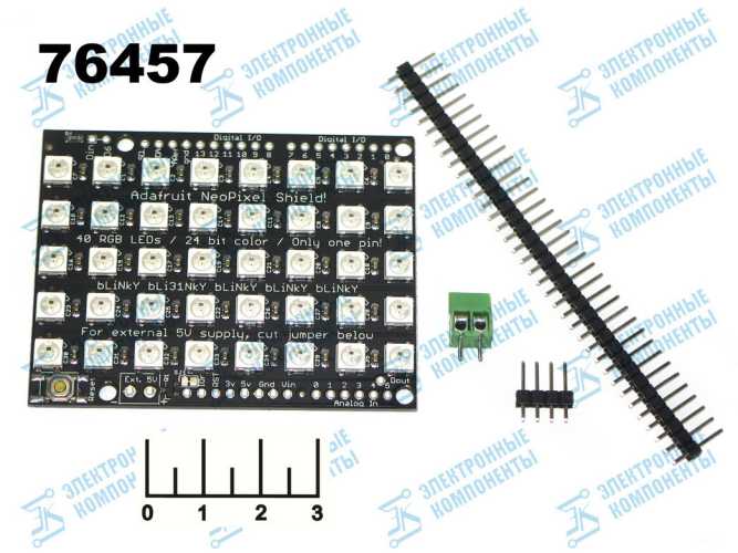 Радиоконструктор Arduino светодиодная матрица 5*8 WS2812