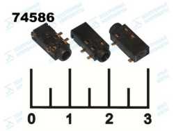 Разъем AUD 2.5 гнездо стерео на плату gold HJ01-HJ10