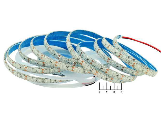 Светодиодная лента 12V красная 2.5см влагозащищенная (28.8W/120LED/1м) 10мм 5054
