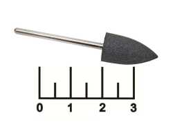 Бор для полировки 2.3мм конус резиновый черный