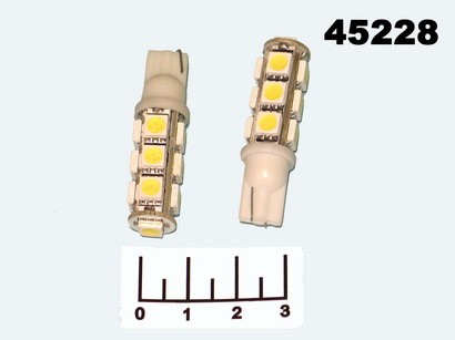 Лампа светодиодная 12V T10 13 LED белая 5050W