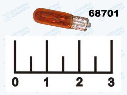 Лампа 12V 1.2W 4.6D оранжевая Flosser (419107)